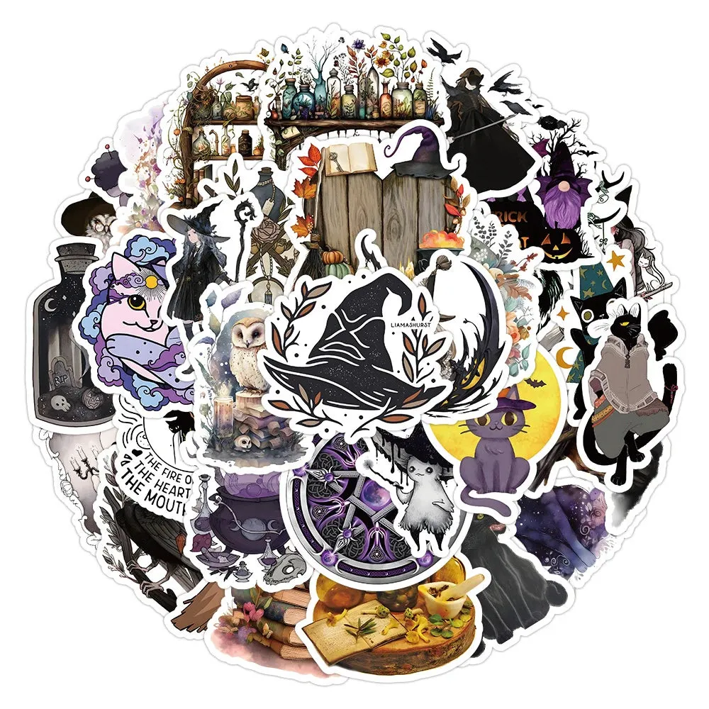 50pcs Gothic Magic World Stickers