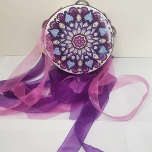 6 Inch Tambourine with Ribbons Dance Performance Musical Instruments