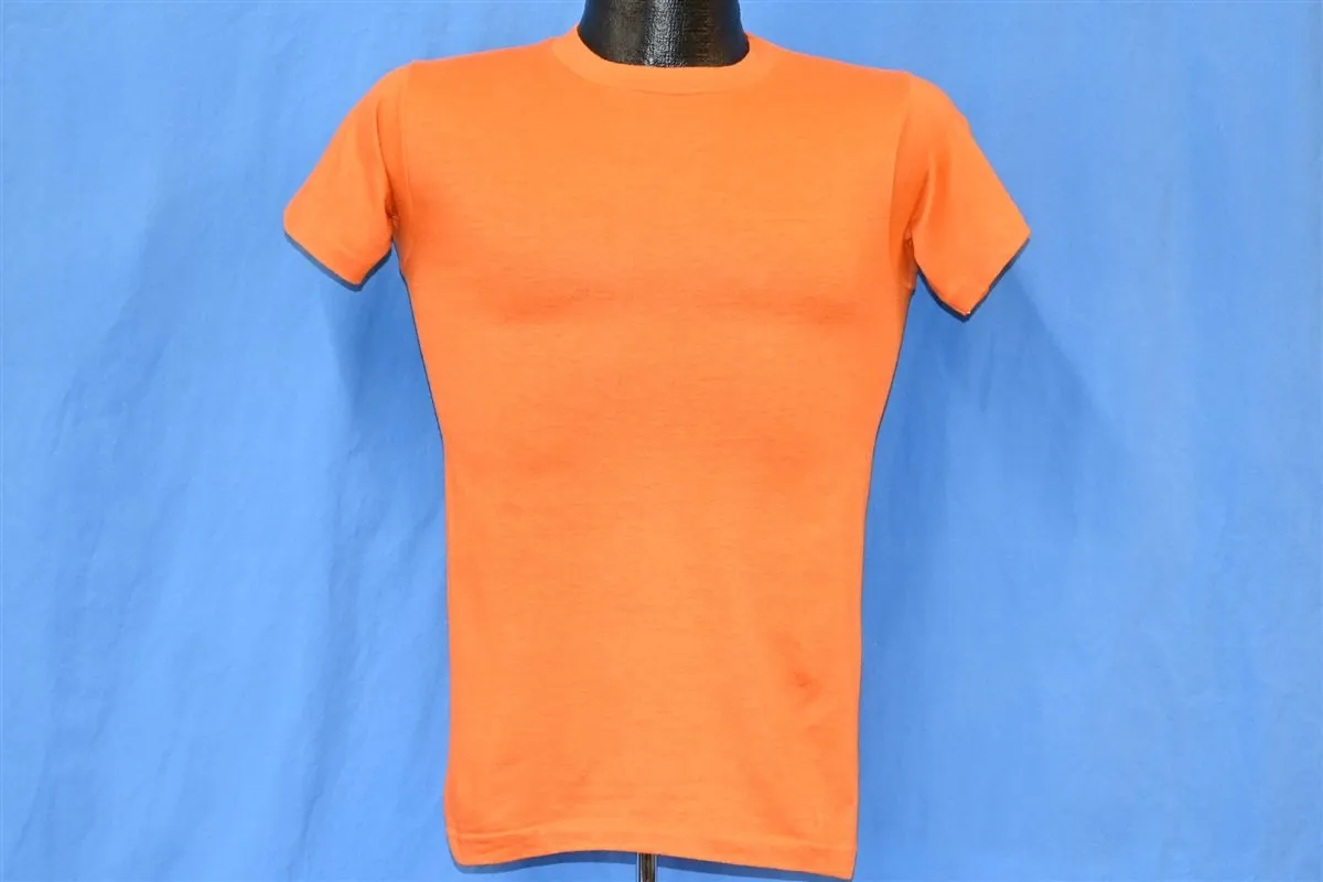 80s Blank Orange Basic Tee Hanes t-shirt Youth Large