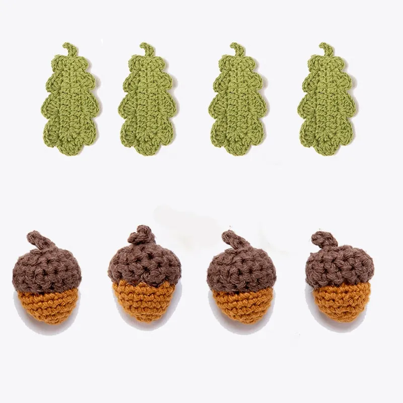 8pc Felt Wool Acorns