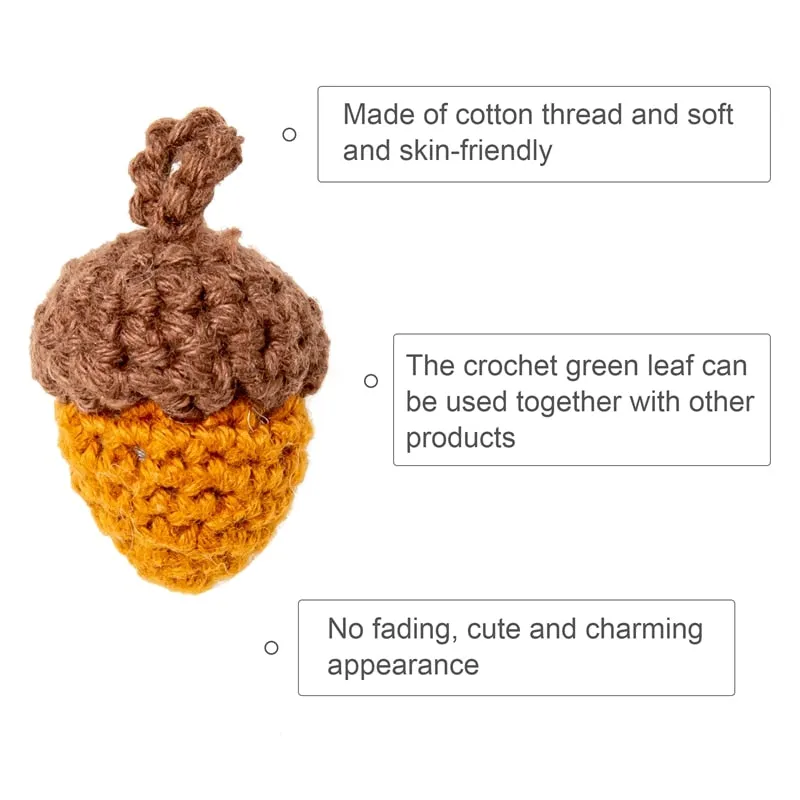 8pc Felt Wool Acorns
