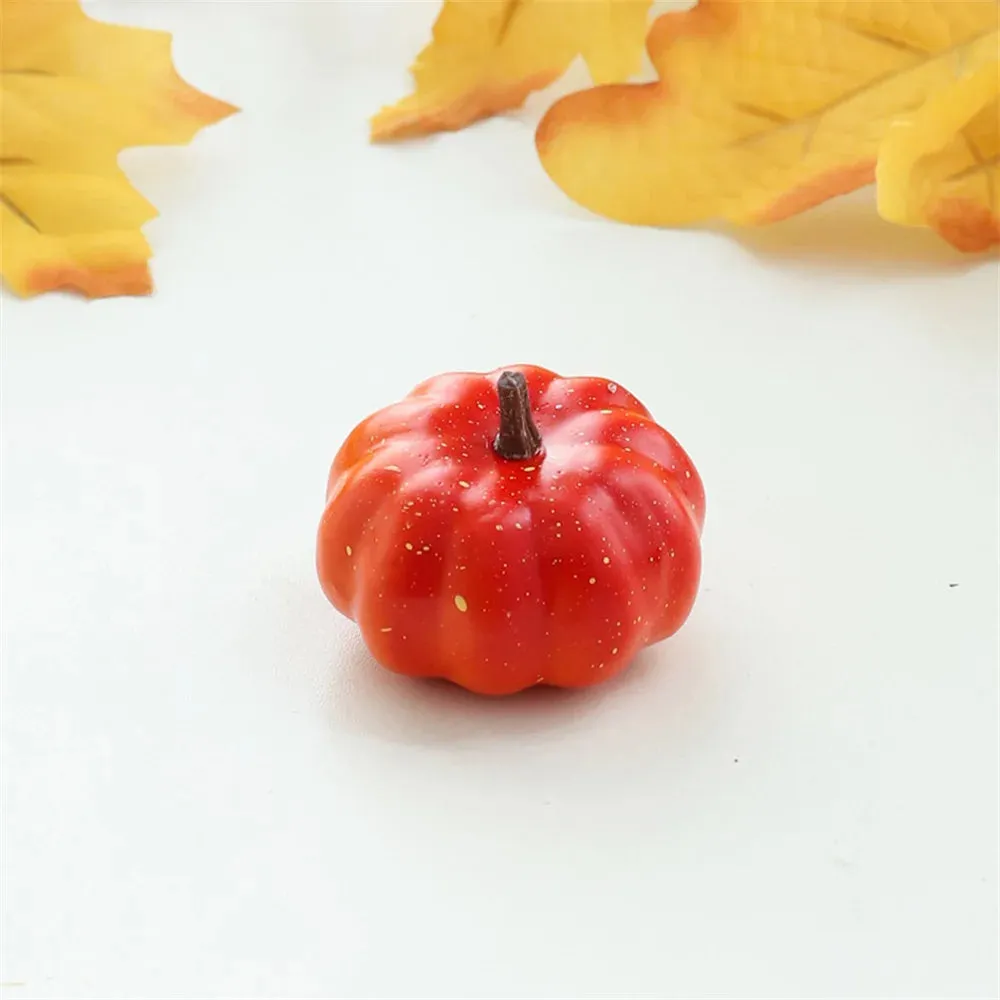 9pcs Mini Artificial Halloween Pumpkin Decor DIY Craft Home Party Decoration