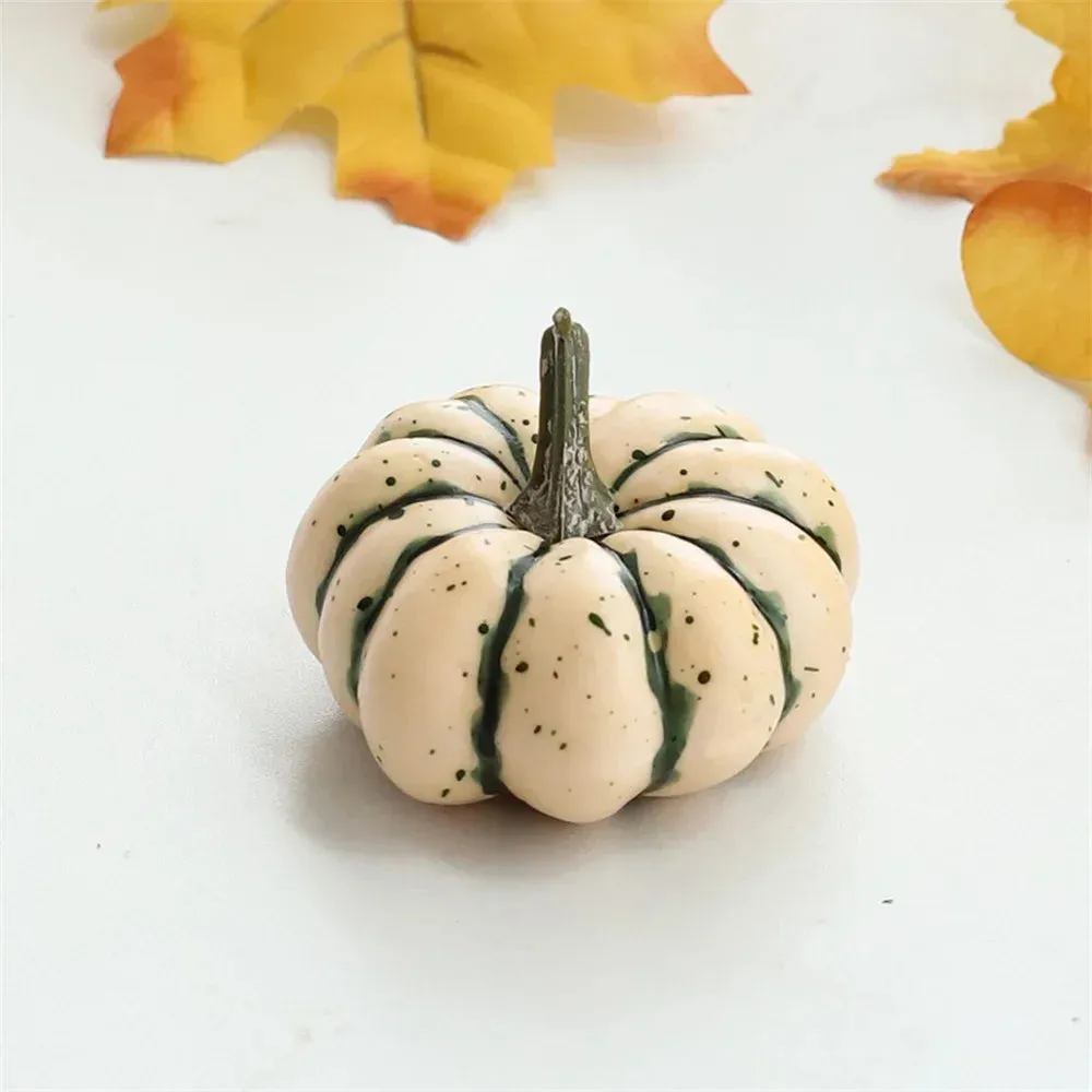 9pcs Mini Artificial Halloween Pumpkin Decor DIY Craft Home Party Decoration