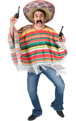 Adult Mexican Rainbow Poncho