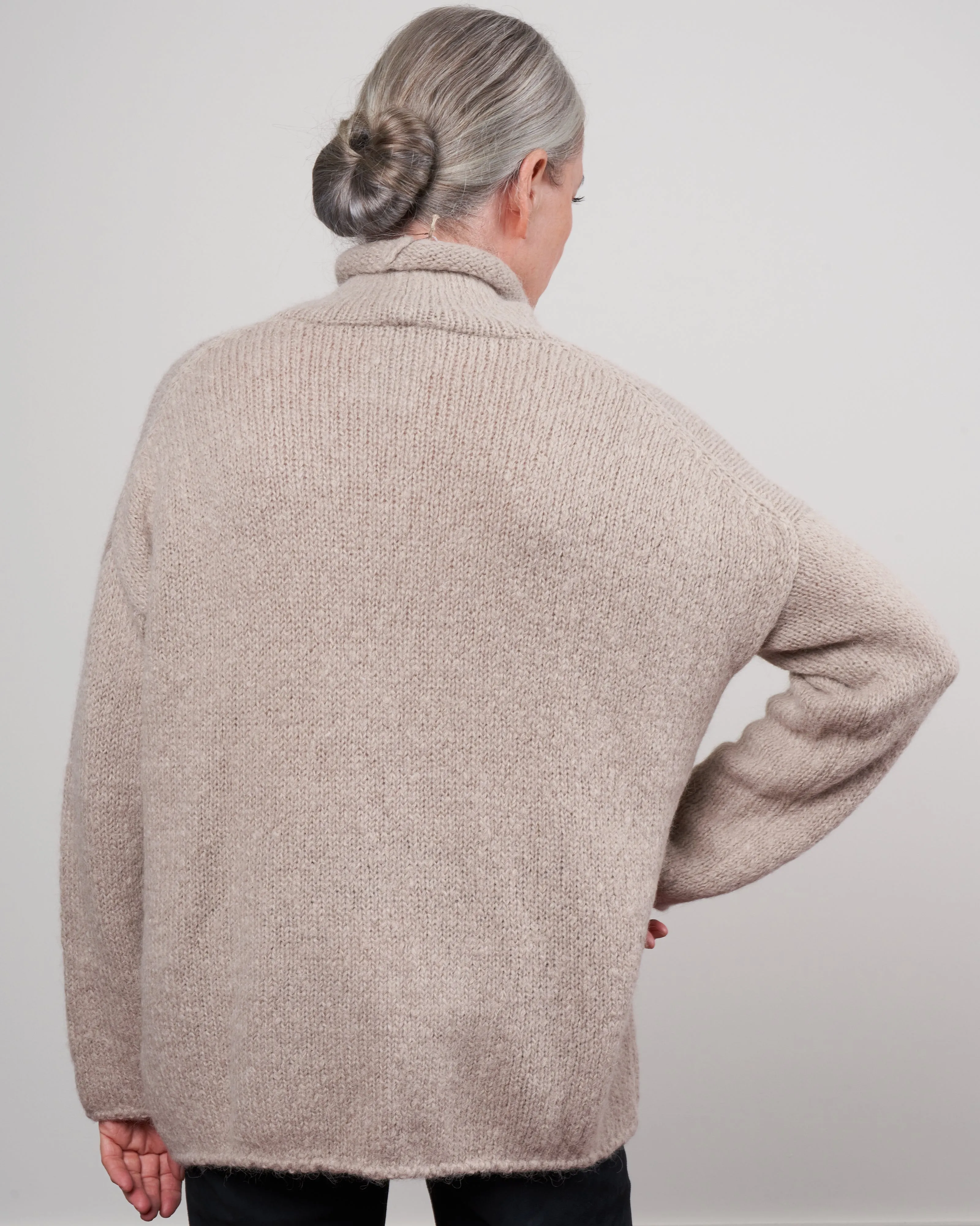 alpaca wool turtleneck - beige