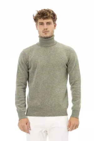 Alpha Studio Green Wool Sweater
