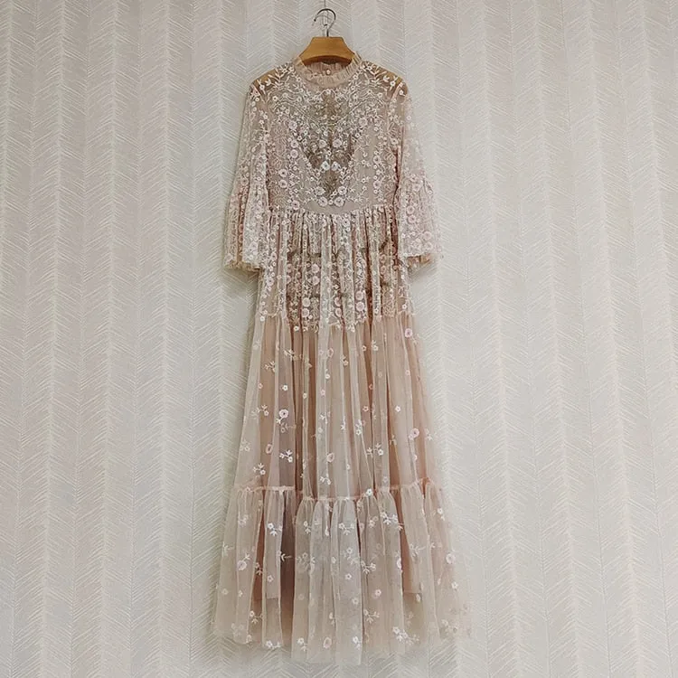 Amelia's Beaded Sequinned Embroidered Spring Season Dress