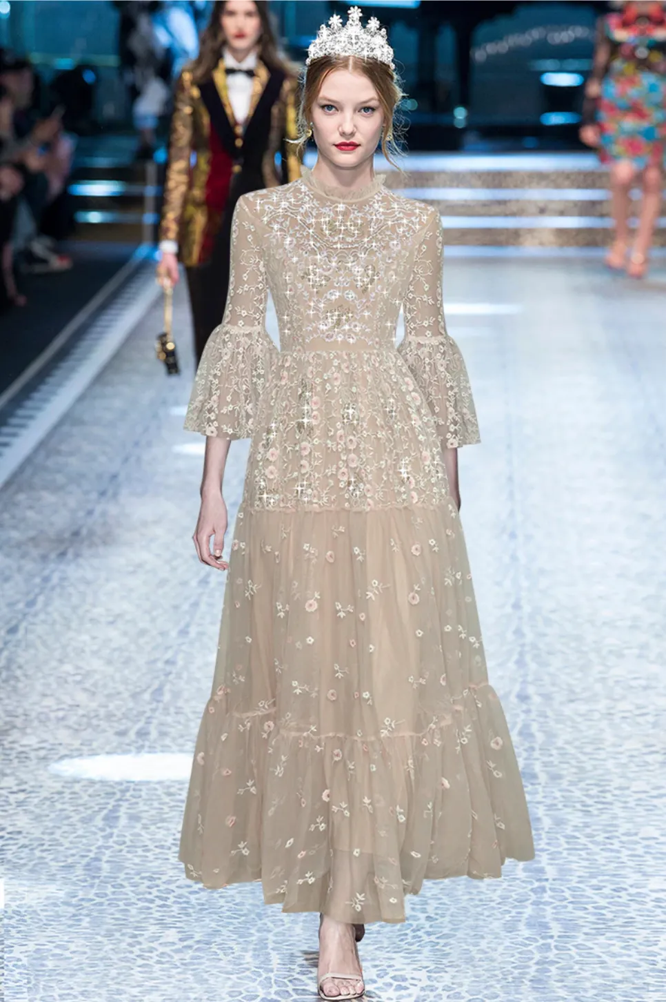 Amelia's Beaded Sequinned Embroidered Spring Season Dress