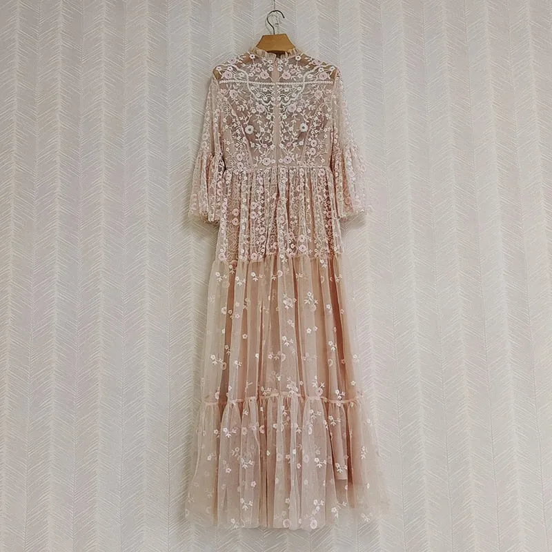 Amelia's Beaded Sequinned Embroidered Spring Season Dress
