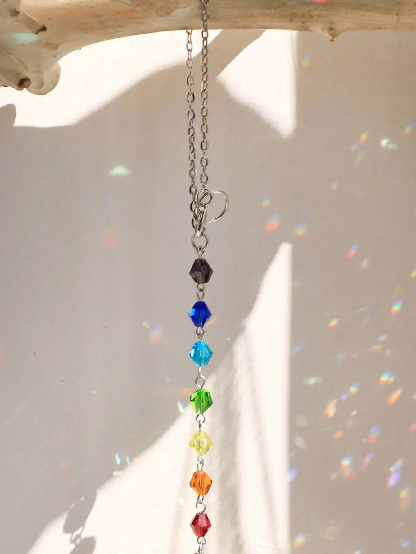 Angel Wing Sun Catcher Hanging Crystal Prism Rainbow Maker