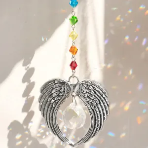 Angel Wing Sun Catcher Hanging Crystal Prism Rainbow Maker