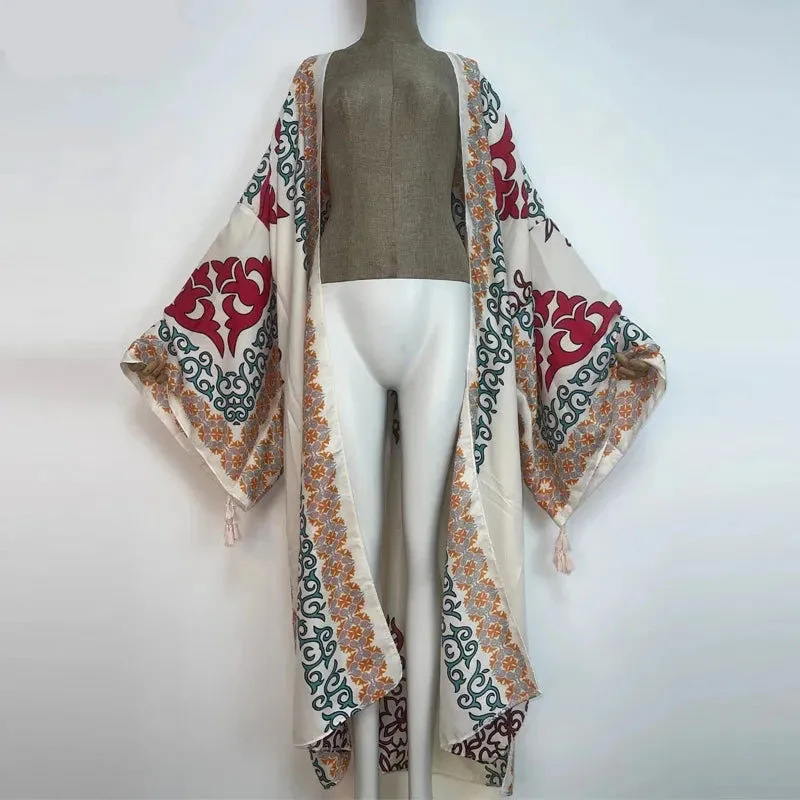 Ari's Boho Open Kimono Kaftan Cover Up