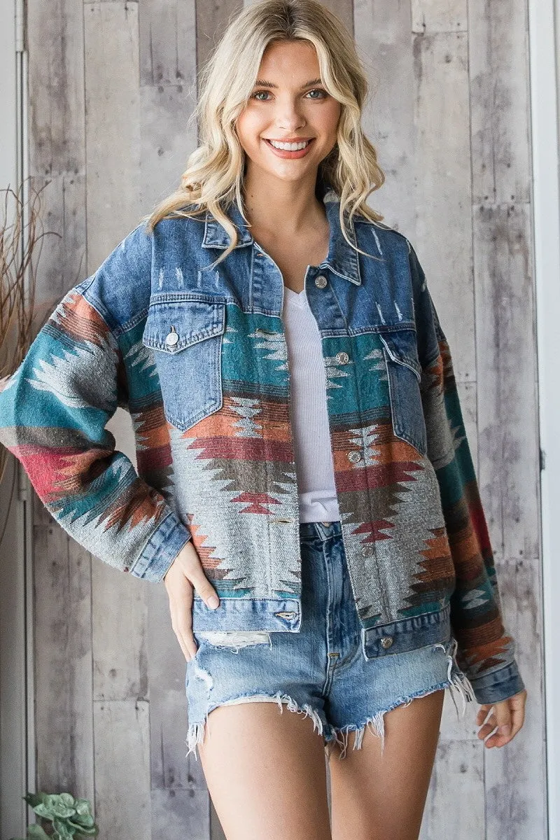 Aztec Denim Jacket