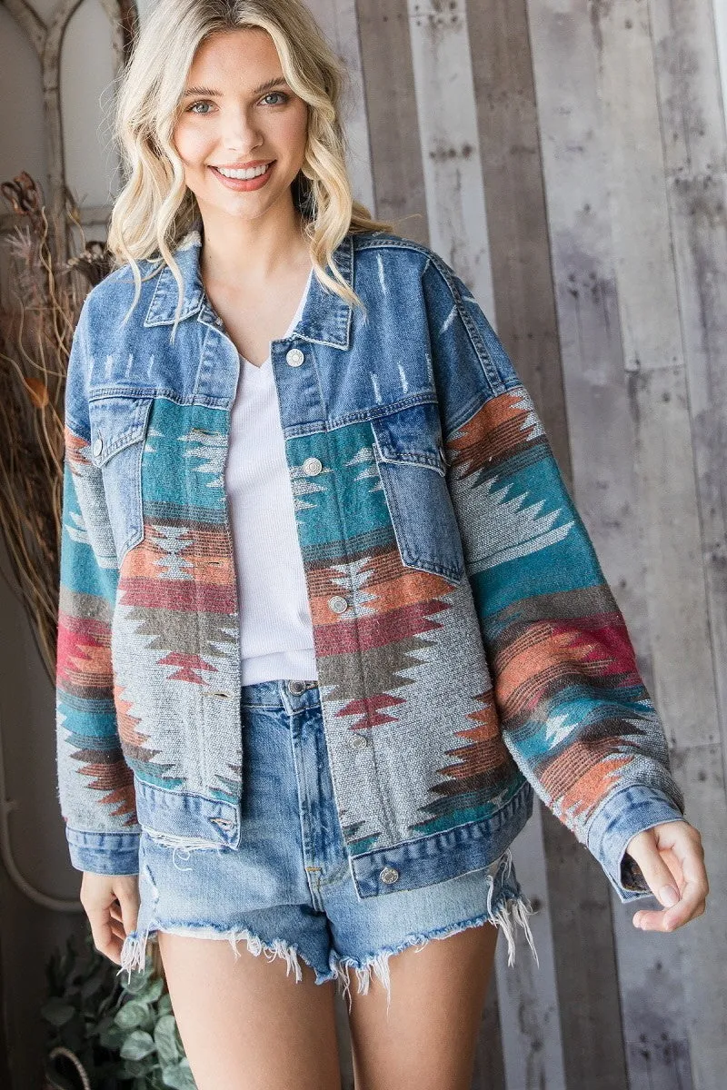 Aztec Denim Jacket