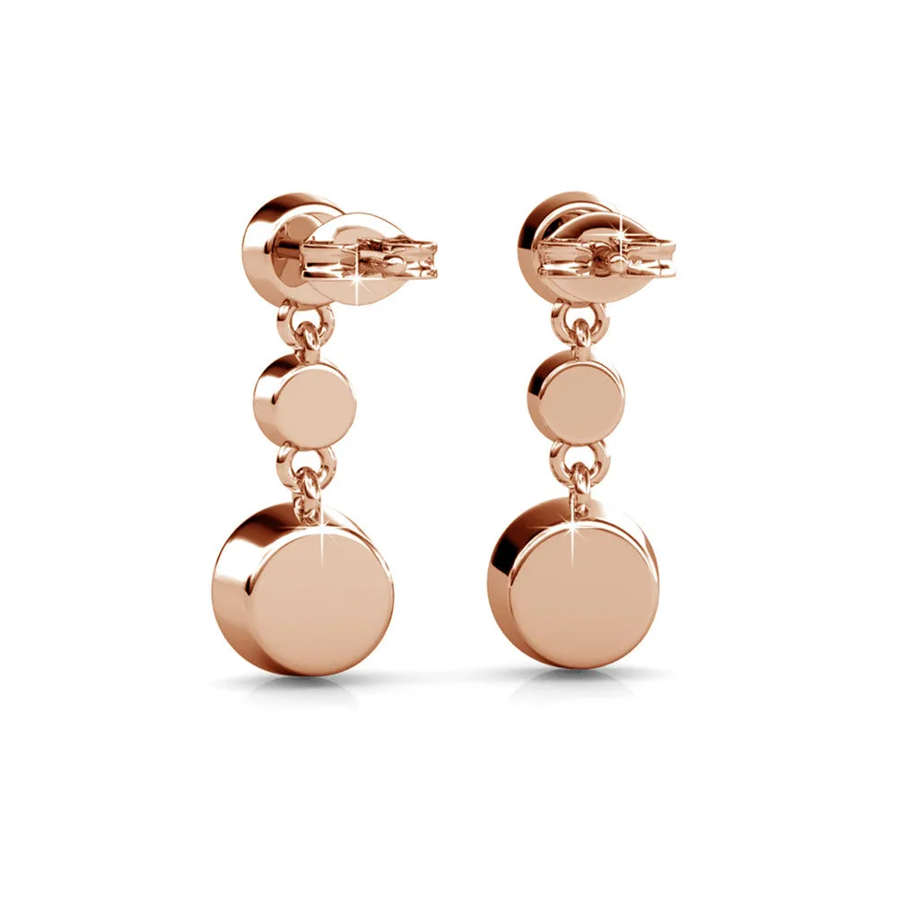 Bailey 18k White Gold Plated Crystal Drop Dangle Stud Earrings