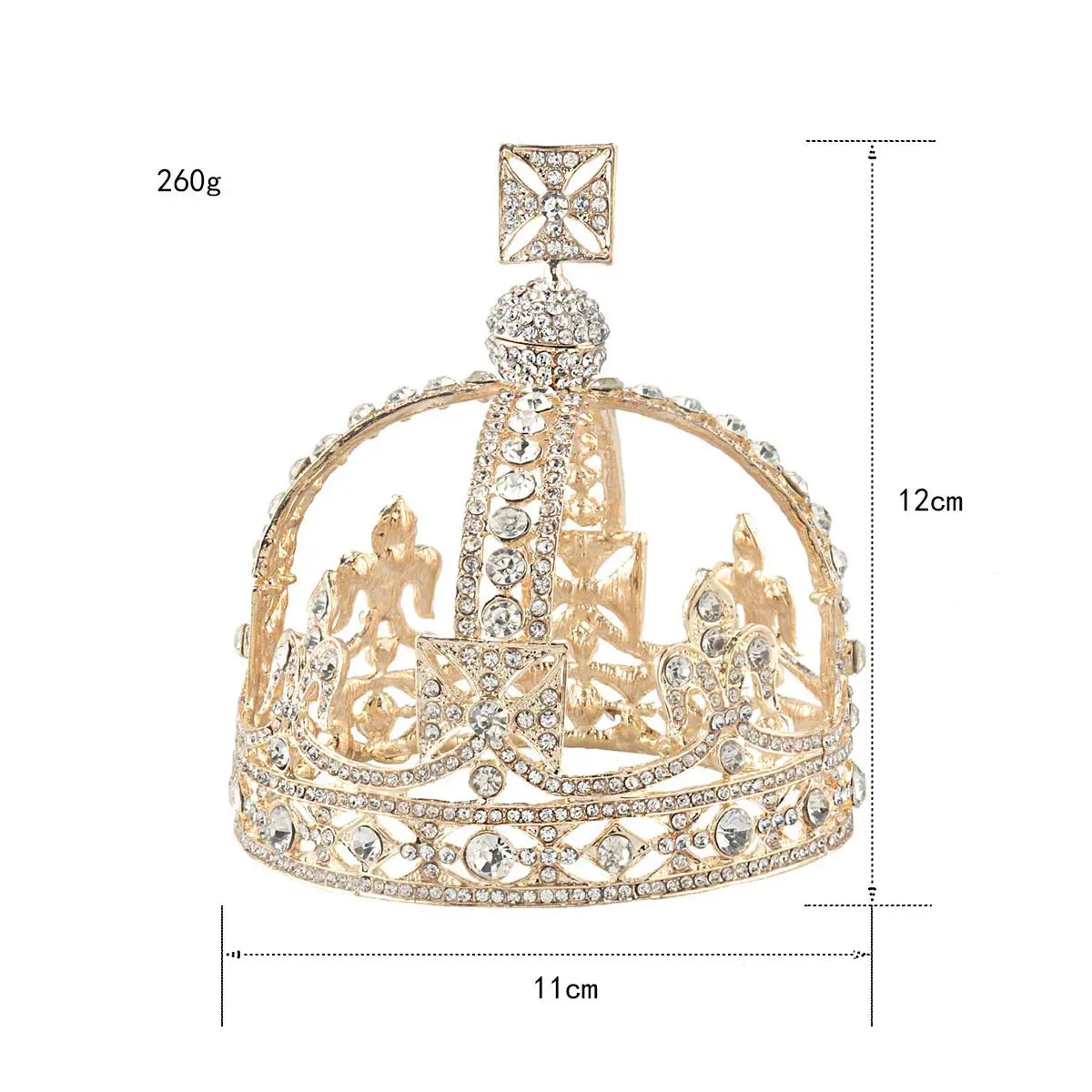 Baroque Royal Full Round Catholic Crown