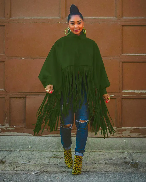 Batwing Sleeve Poncho