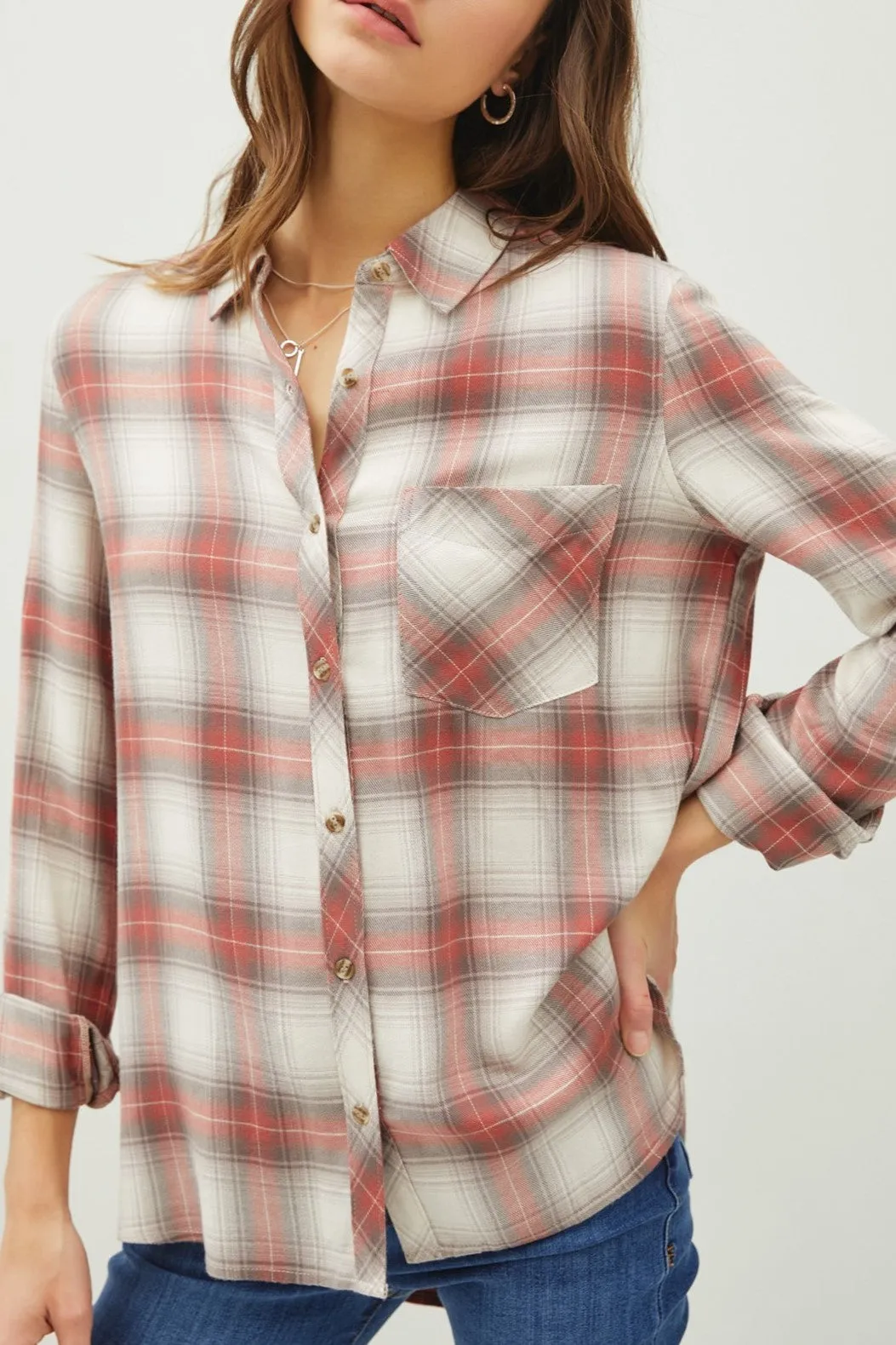 BC Classic Red Grey Flannel