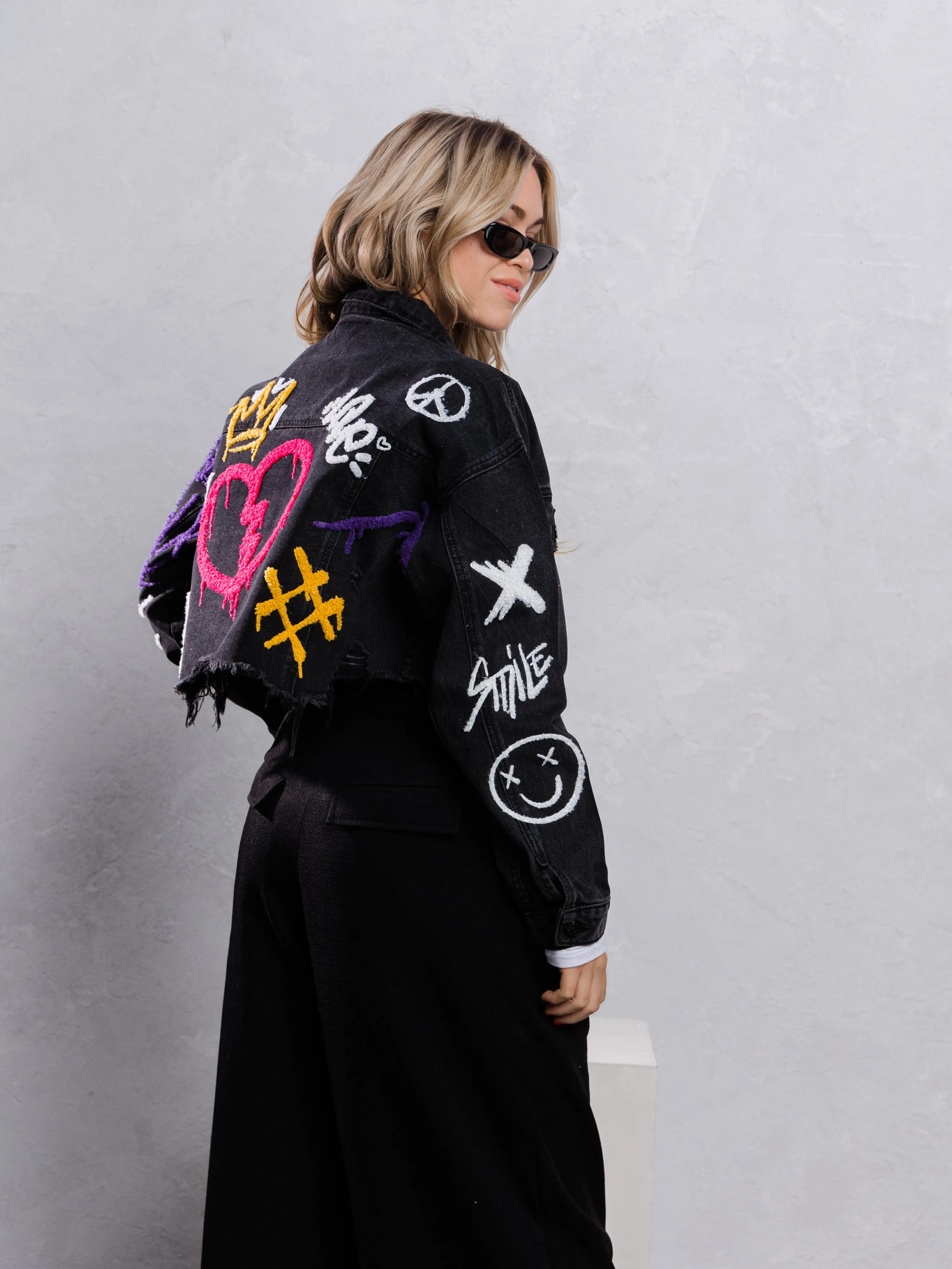 BE EXTRA Crop Denim Jacket