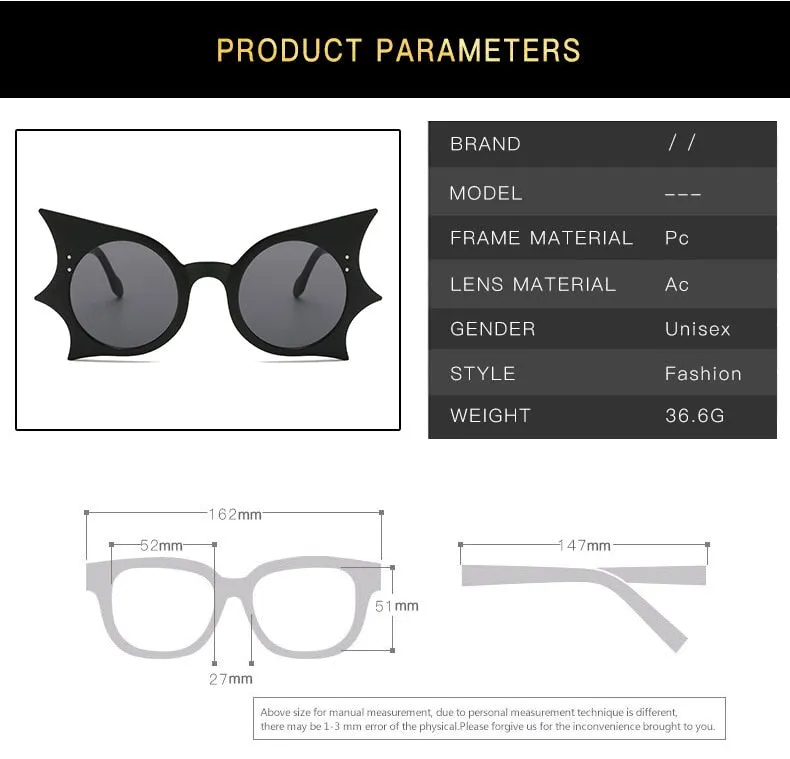 Betty Bat Retro Sunglasses