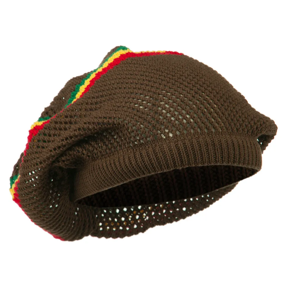 Big Size Mesh Rasta Deep Shell Beanie