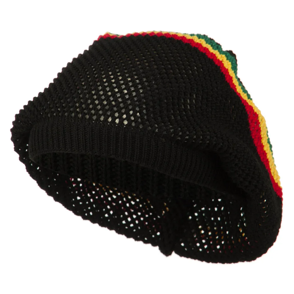 Big Size Mesh Rasta Deep Shell Beanie