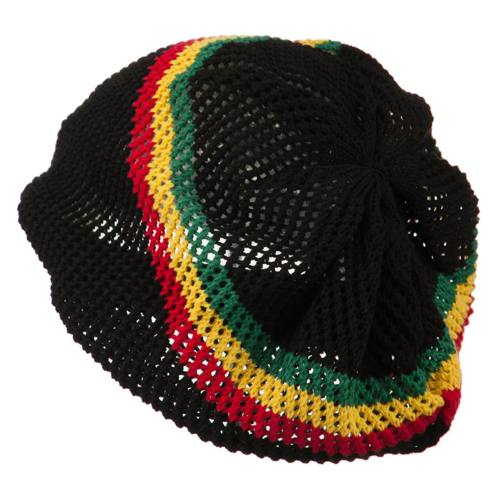 Big Size Mesh Rasta Deep Shell Beanie