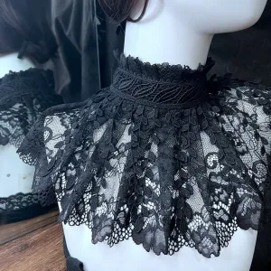 Black Lace Collar Vintage Steampunk Costume Accessories