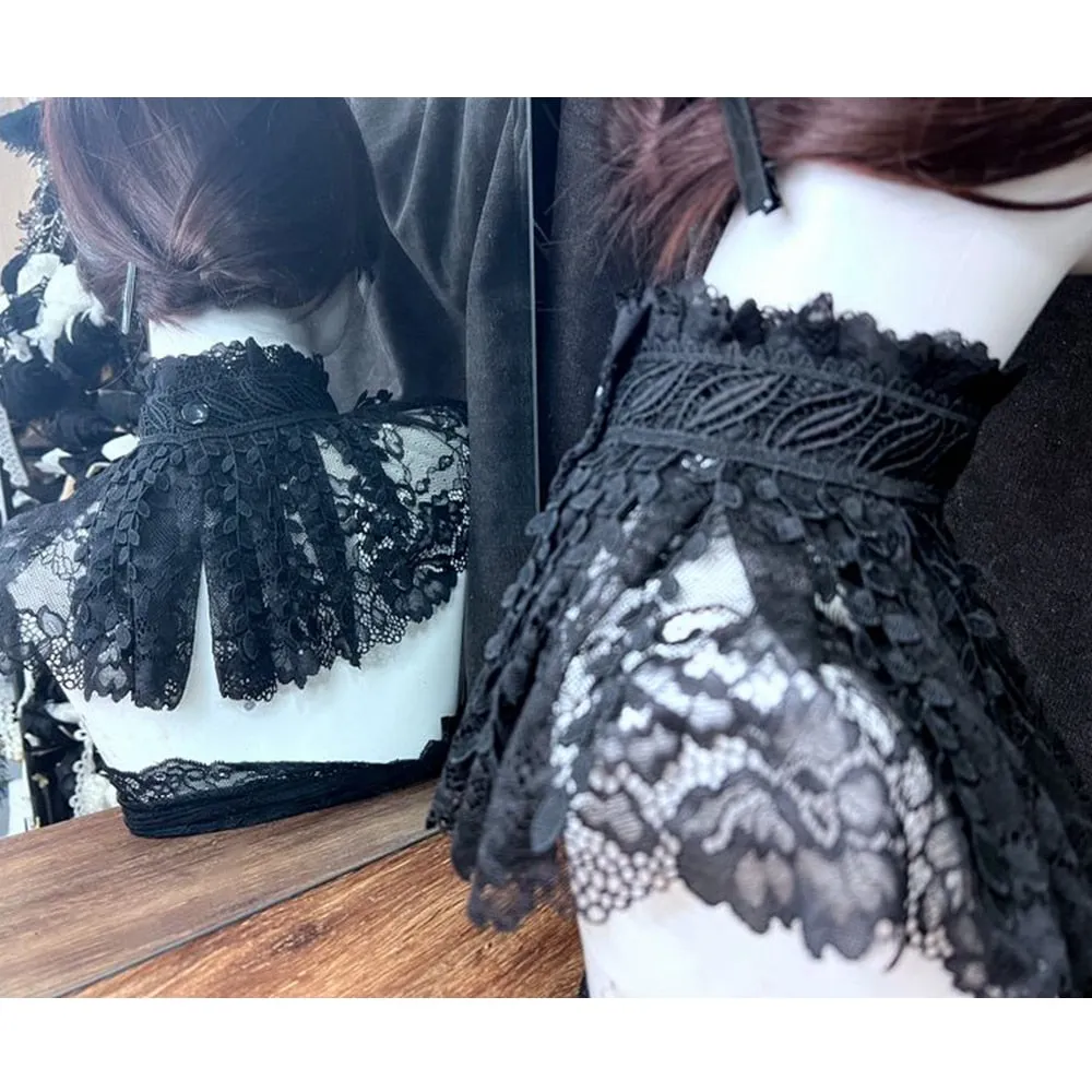 Black Lace Collar Vintage Steampunk Costume Accessories