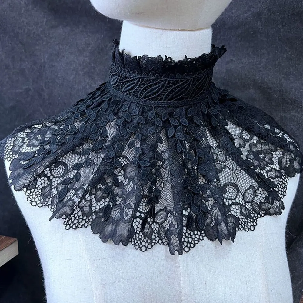 Black Lace Collar Vintage Steampunk Costume Accessories