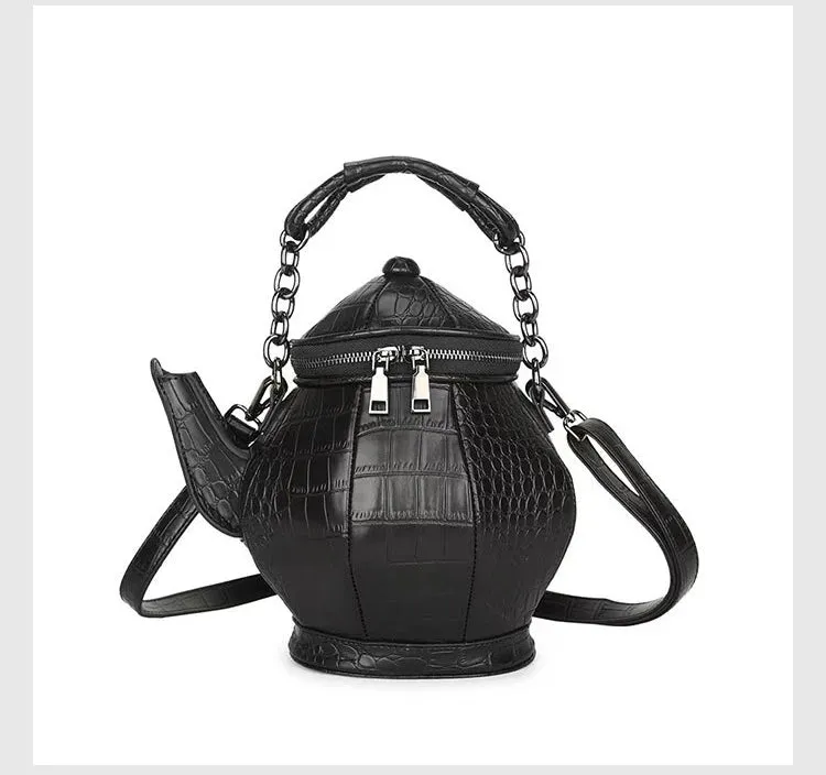 Black Teapot Shaped Handbag