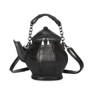 Black Teapot Shaped Handbag