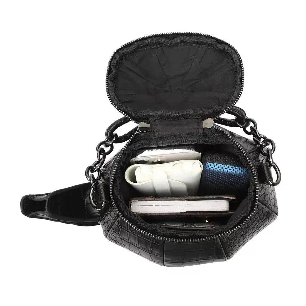 Black Teapot Shaped Handbag