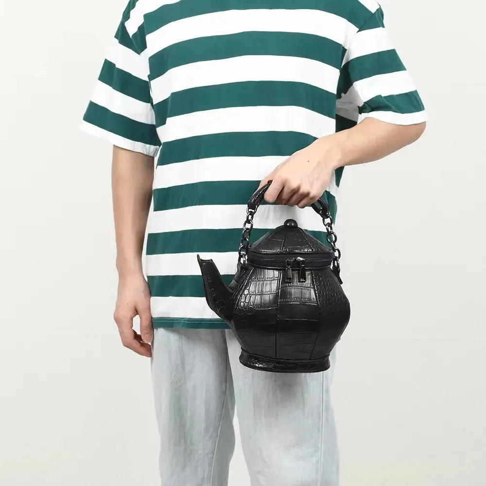 Black Teapot Shaped Handbag