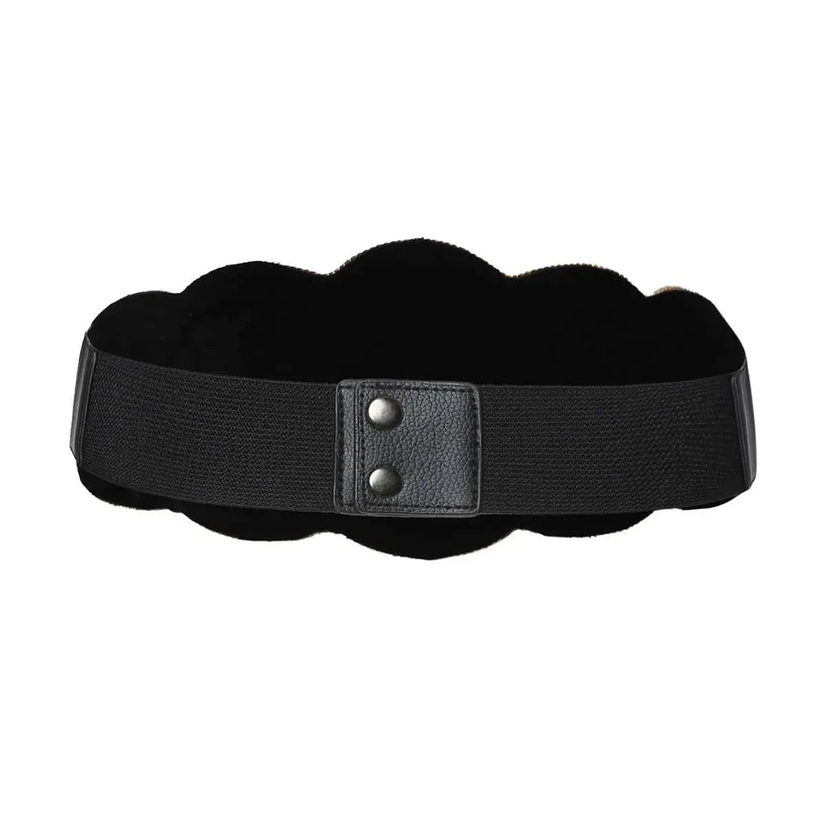 Boho Beaded Elastic Waist Wide Belt