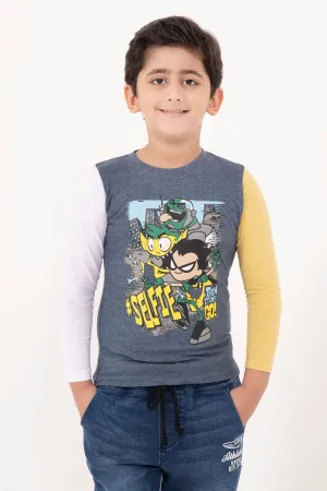 Boy's Full Sleeve Graphics Crew