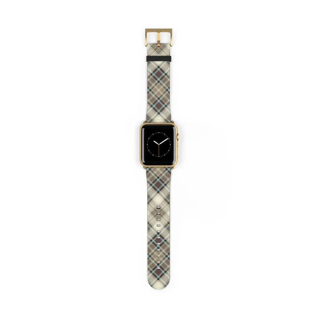 Brown Scottish Plaid Watch Band