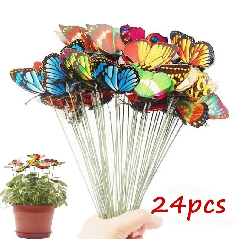 Bunch of Butterflies | Garden Planter Butterfly Stakes