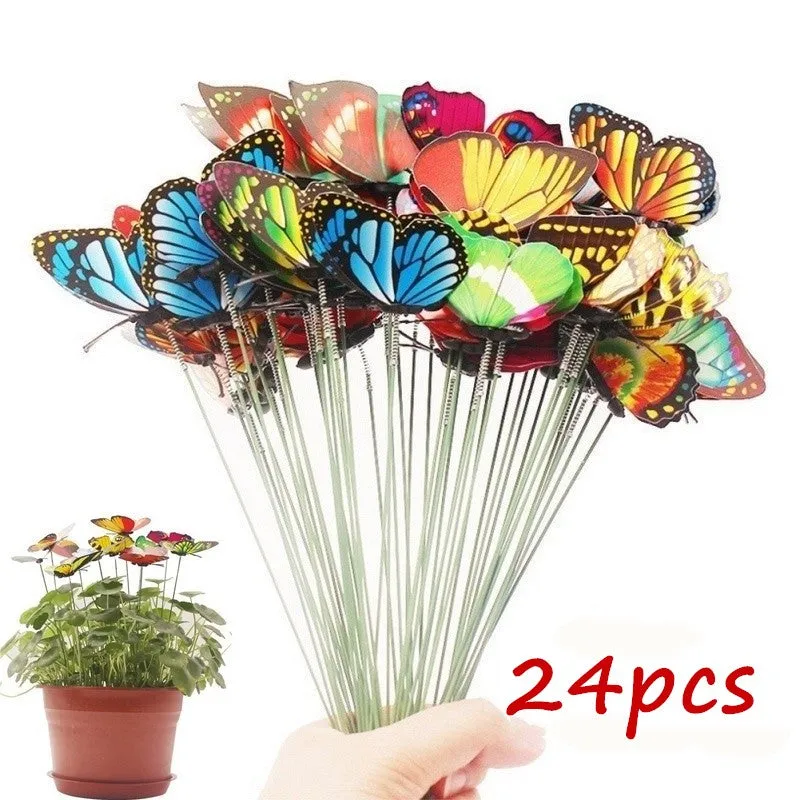 Bunch of Butterflies | Garden Planter Butterfly Stakes