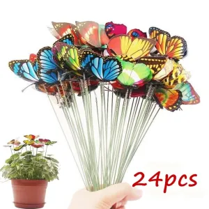 Bunch of Butterflies | Garden Planter Butterfly Stakes