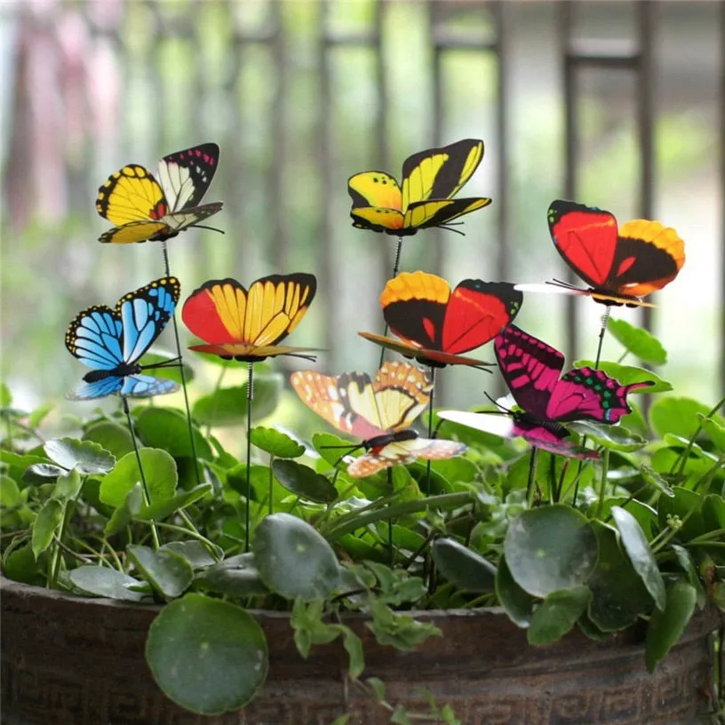 Bunch of Butterflies | Garden Planter Butterfly Stakes