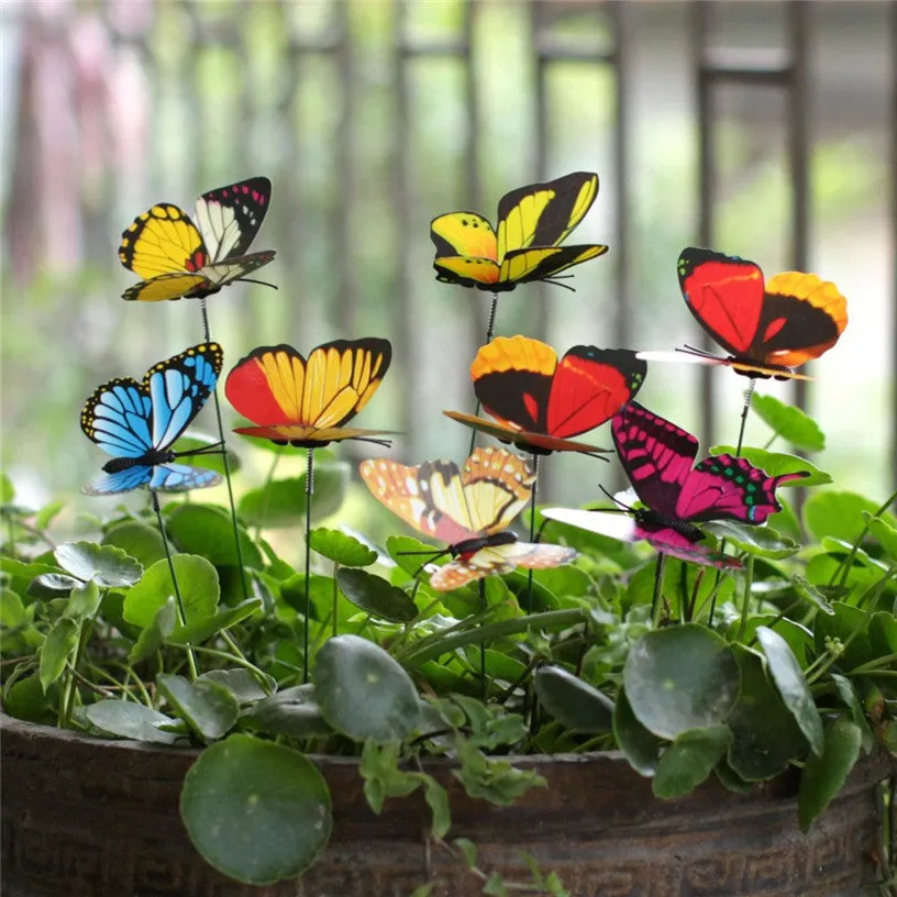 Bunch of Butterflies | Garden Planter Butterfly Stakes
