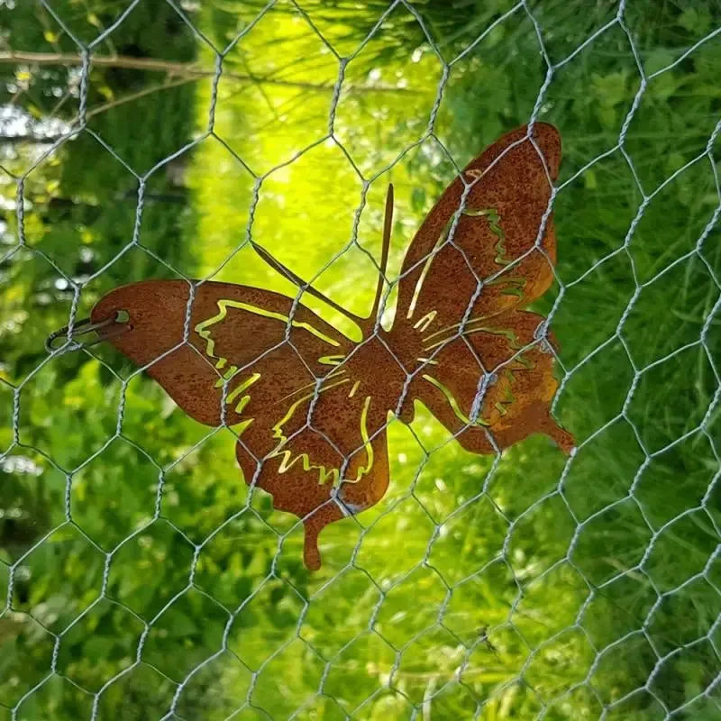 Butterfly Metal Rusty Garden Wall Decoration