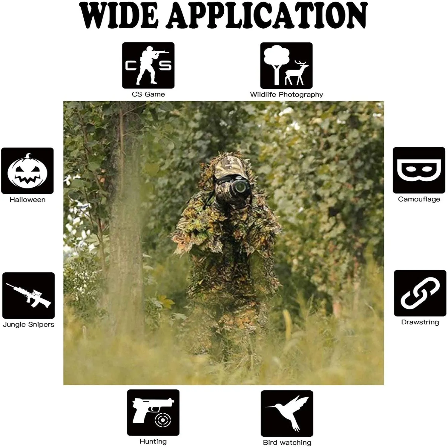 Camouflage Ghillie Poncho
