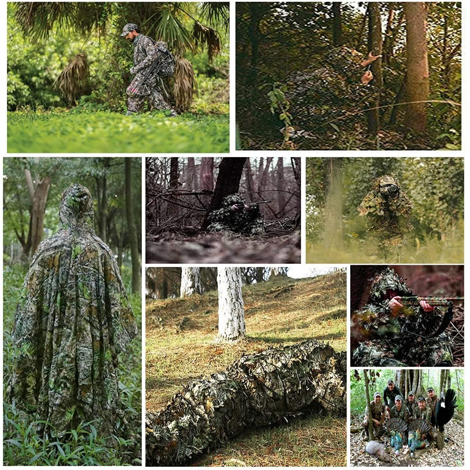 Camouflage Ghillie Poncho