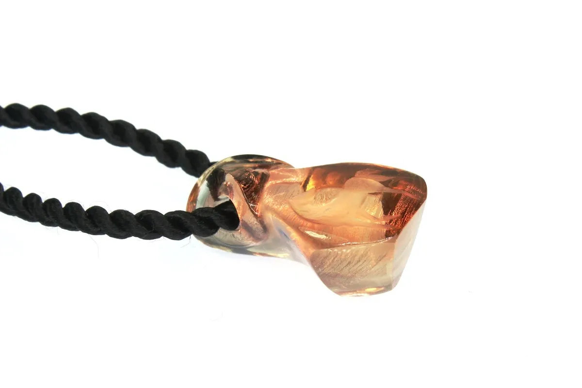 Carved Horse Oregon Sunstone Necklace