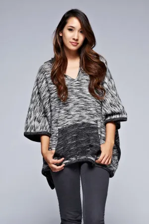 Casual French Terry Hooded Poncho
