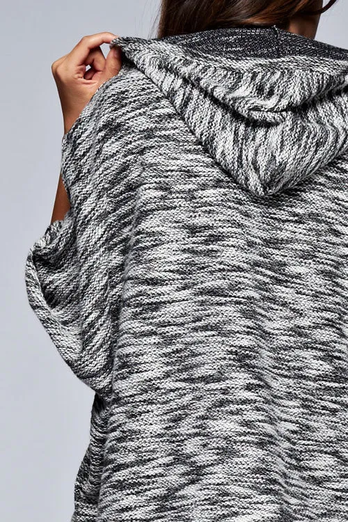 Casual French Terry Hooded Poncho