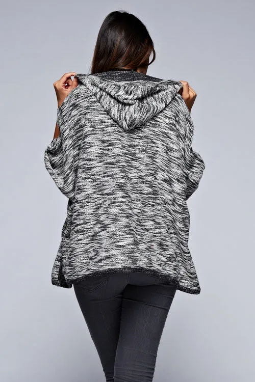 Casual French Terry Hooded Poncho