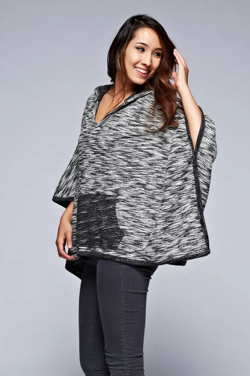 Casual French Terry Hooded Poncho